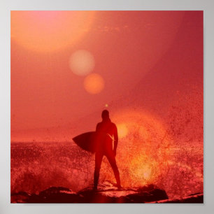 Poster surfando do deus