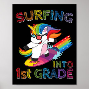 Poster Surfando na 1ª Série Unicórnio Ck Para a Escola Cr