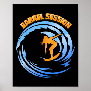 Poster Surfando onda Rrel Tubulação Costa Oeste Socal Nor