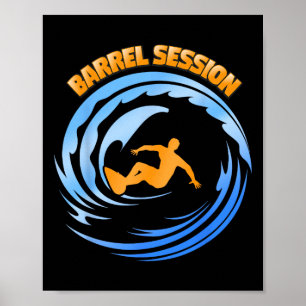 Poster Surfando onda tubular na Costa Oeste Socal Norcal