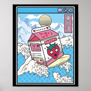 Poster Surfando Verão Surfista Amante da Praia Legal Retr