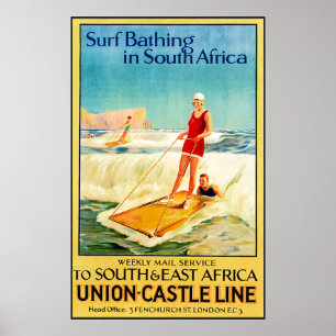 Poster Surfar do vintage