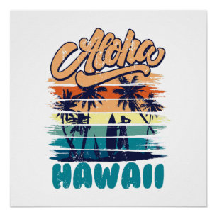 Póster Surfe - Aloha Havaí