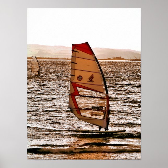 POSTER SURFE COM PRANCHA À VELA (Frente)
