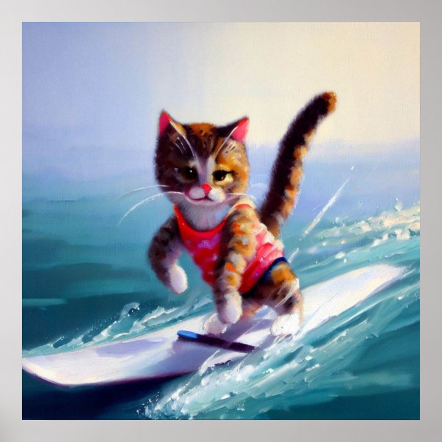 Poster Surfe de Gato (Frente)