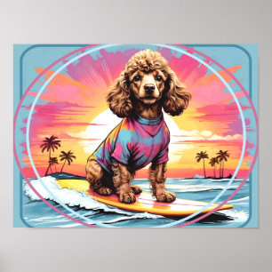 Poster Surfe de Poodle