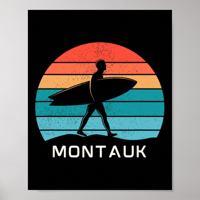 Poster Surfe em Montauk (Frente)