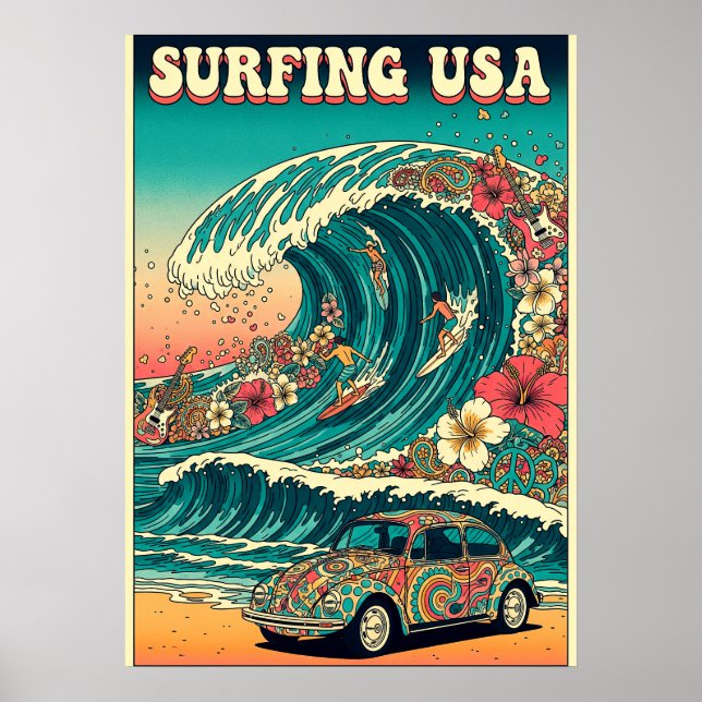 Poster Surfe EUA V15 (Frente)