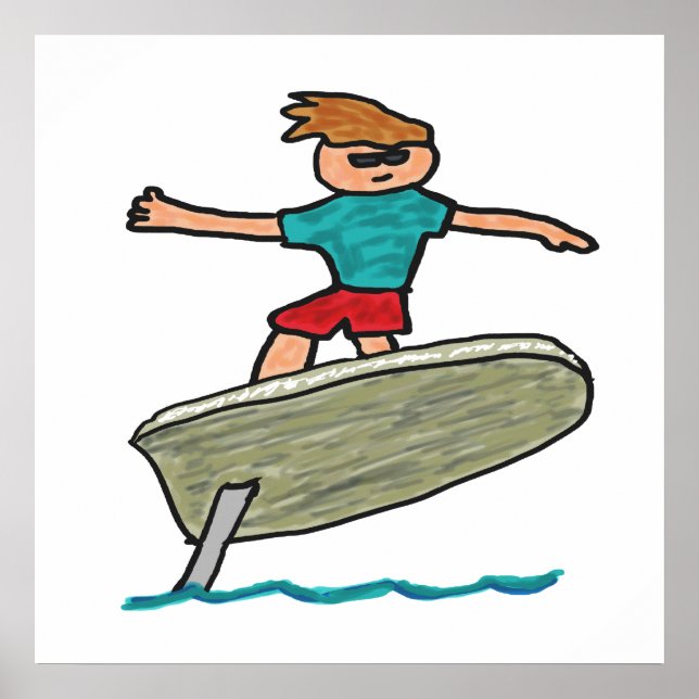 Poster Surfe no Foil (Frente)