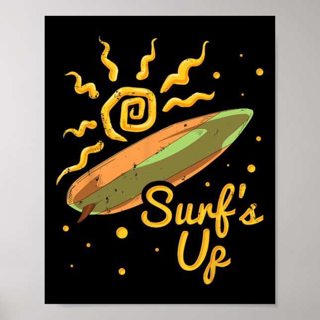 Poster Surfe, Onda Certa, Surfista, Surf  (Frente)