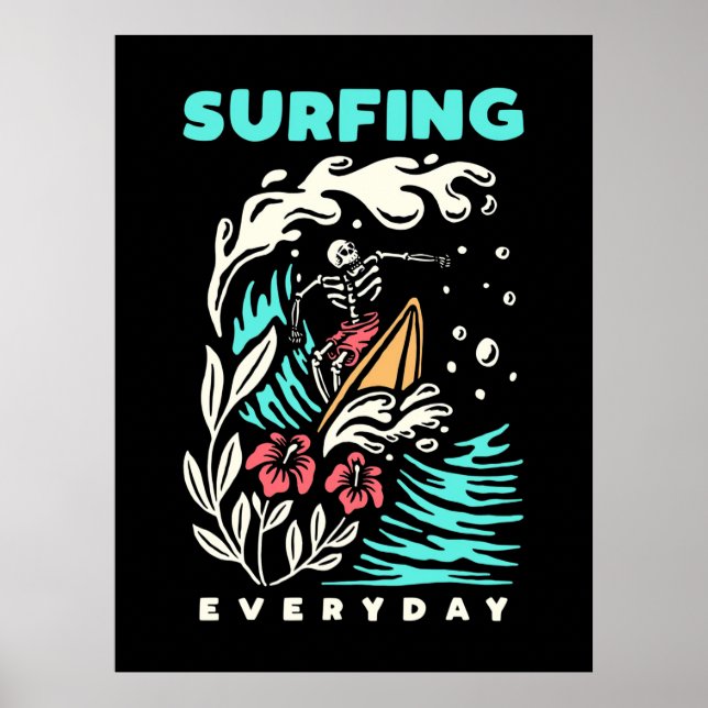 Poster Surfe todo dia (Frente)