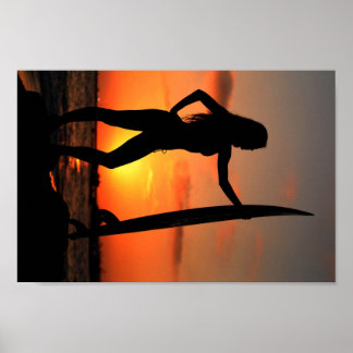 Póster Surfer Girl