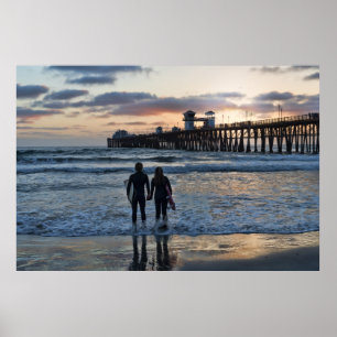 Póster Surfer Romance