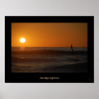 Póster Surfer Sunset