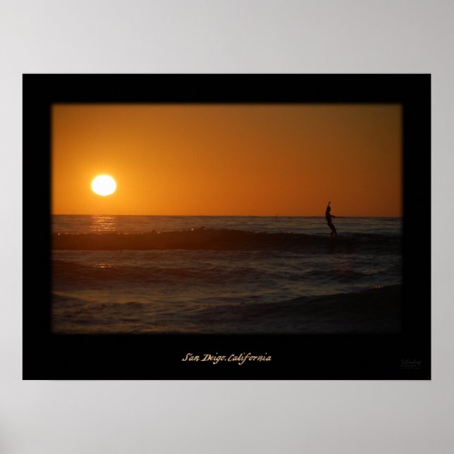 Póster Surfer Sunset (Frente)