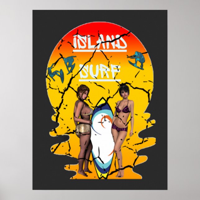 Poster Surfing Beach Gear (Frente)