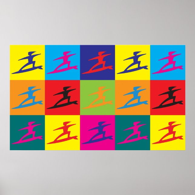 Póster Surfing Pop Art (Frente)