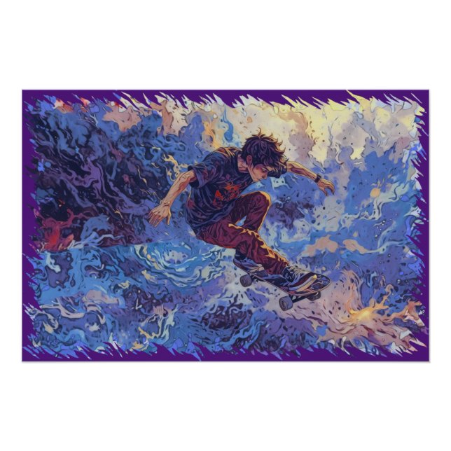 Póster Surfismo de Skate - Skatista (Frente)