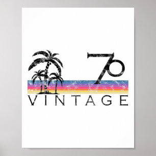 Poster Surfismo Vintage 1970 Pôr do Sol do Oceano Pacífic