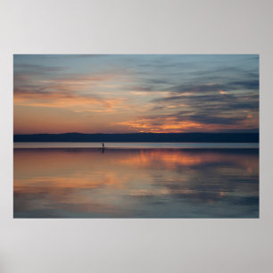 Póster Surfista a remar em terra