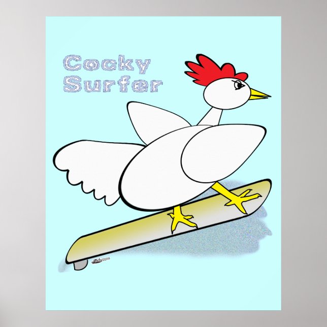 Póster Surfista Cocky (Frente)