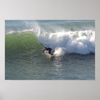 Poster Surfista Correndo na Onda - Huntington Beach