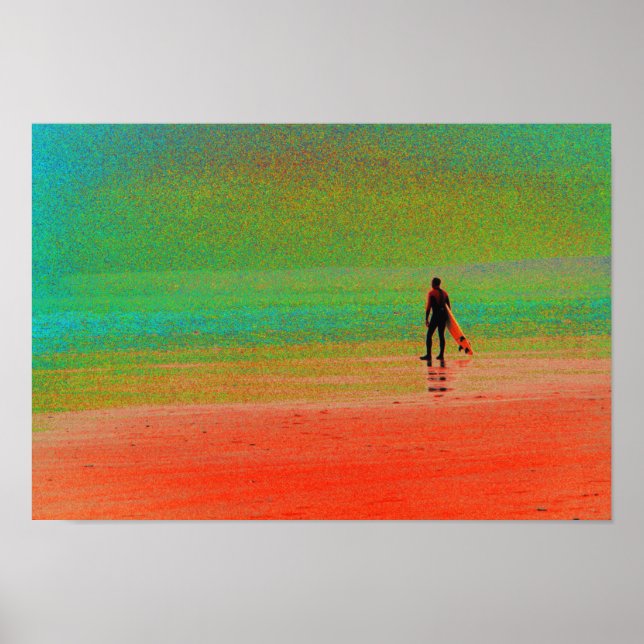 Poster surfista de Cornwall (Frente)