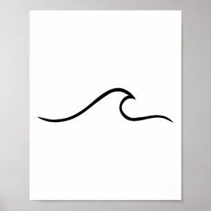 Poster Surfista Surfando Onda Praia Para Surfista Menino