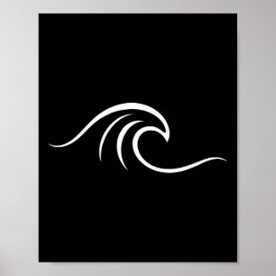 Poster Surfista Surfando Onda Praia Para Surfista Menino