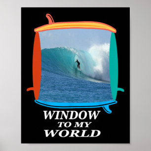 Poster Surfista, Surfando, Ondas, Oceano, Prancha de Surf