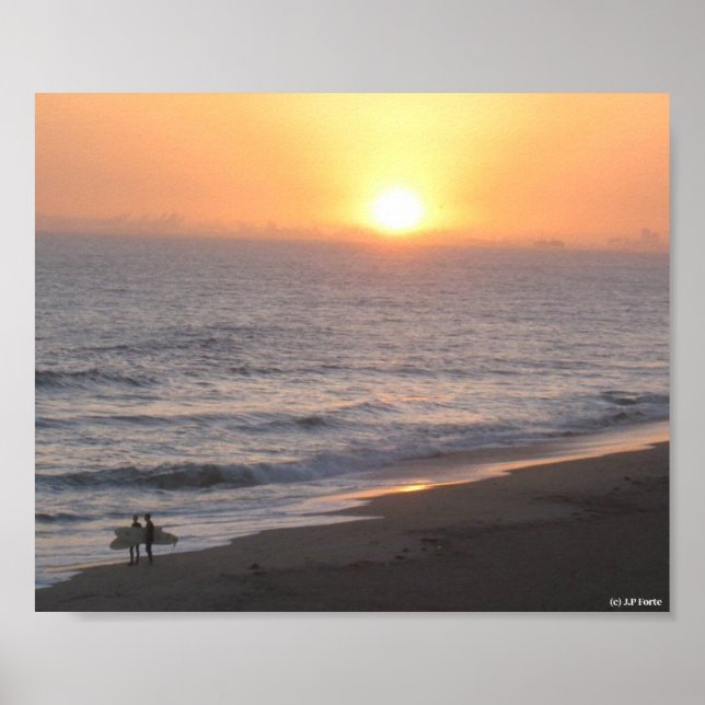 Poster Surfistas do Pôr do Sol (Frente)