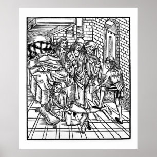 Póster Surgeon directs as an assistant breaks and resets