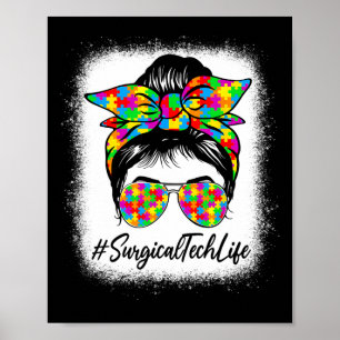 Poster Surgical Tech Mensageiro Mulheres Apoiando Autismo