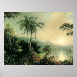 Poster Surgimento do Sol na Nicarágua, pintura de M.J. He