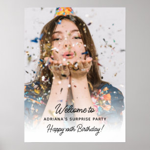 Poster Surpresa Foto Diversão Bem-vindo ao Aniversário 