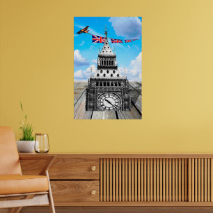 Poster Surreal Big Ben, Londres e Arte Britânica