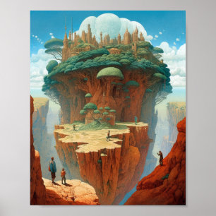 Poster Surreal Fantasy City in USA