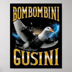 Poster Surreal italiano Brainrot Meme Bombombini Gusini F