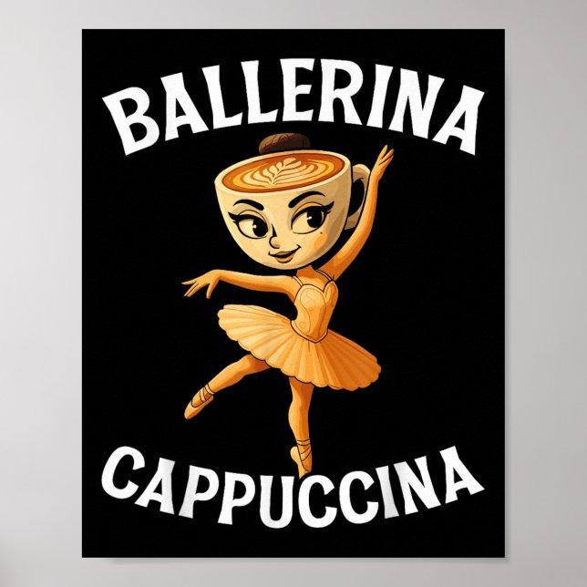 Poster Surreal italiano Brainrot Memória Ballerina Cappuc (Frente)
