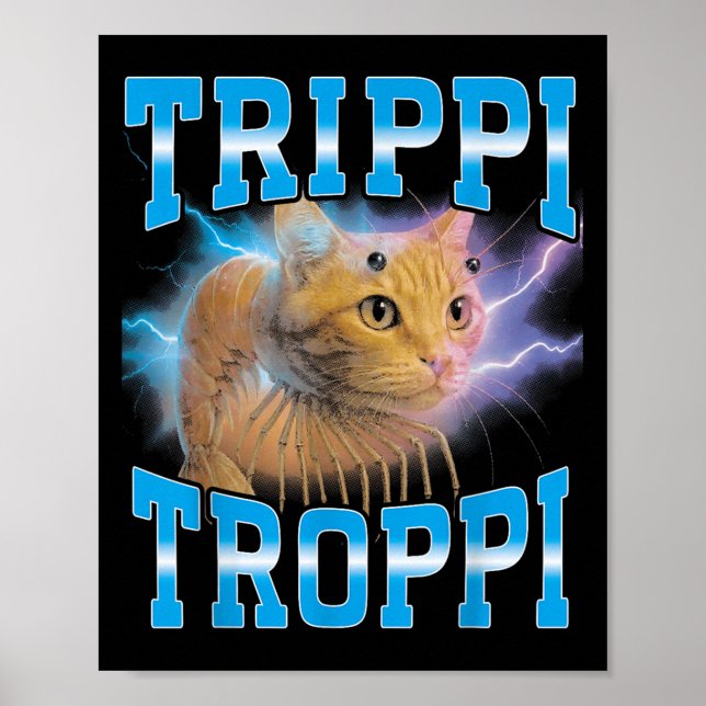Poster Surreal italiano Brainrot Memória Trippi Troppi Ca (Frente)