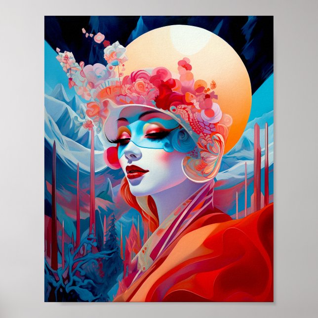 Poster Surreal Lady Fantasy Art (Frente)