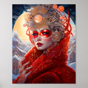 Poster Surreal Lady Fantasy Art