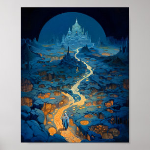 Poster Surreal Landscape Castle Fantasy Art