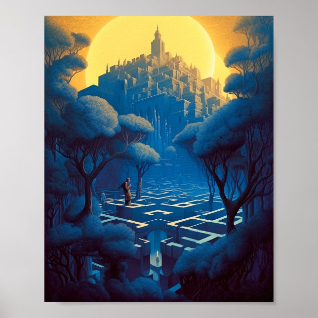 Poster Surreal Maze City (Frente)