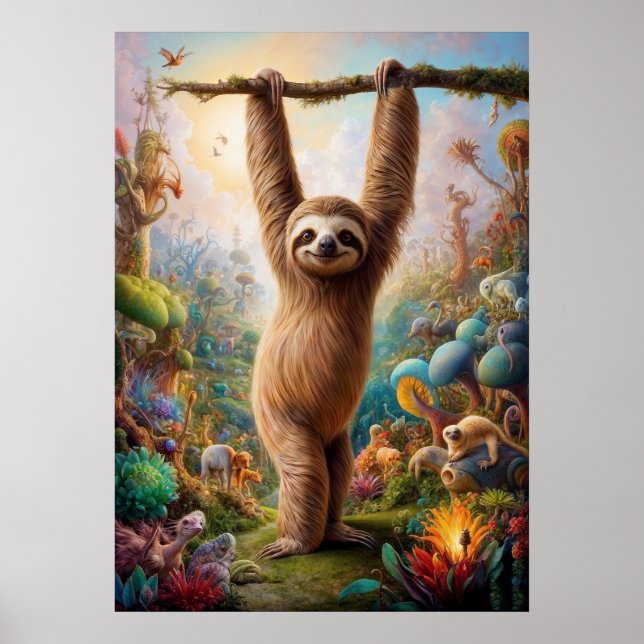 Poster Surreal Sloth Safari (Frente)