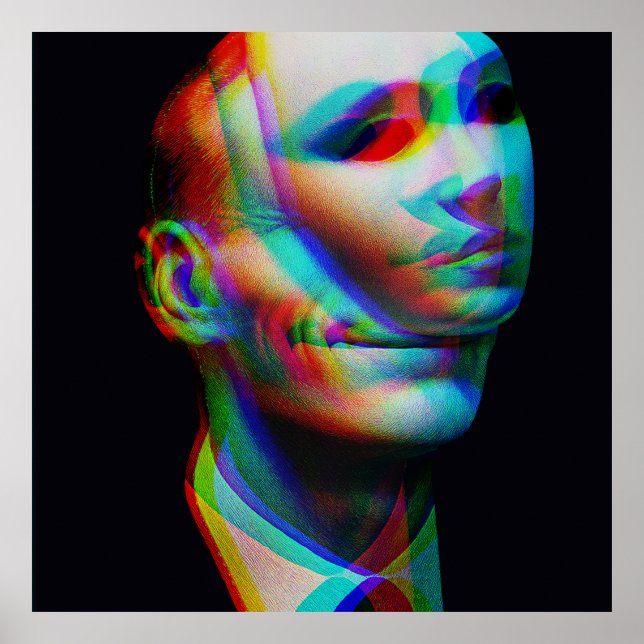 Poster Surreal Smiling Man (Matte Print) (Frente)