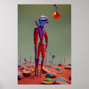 Poster Surrealismo de baixa Fruta Ken Gage