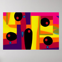 Poster Surrealismo do Abstrato de Blobula Ken Gage