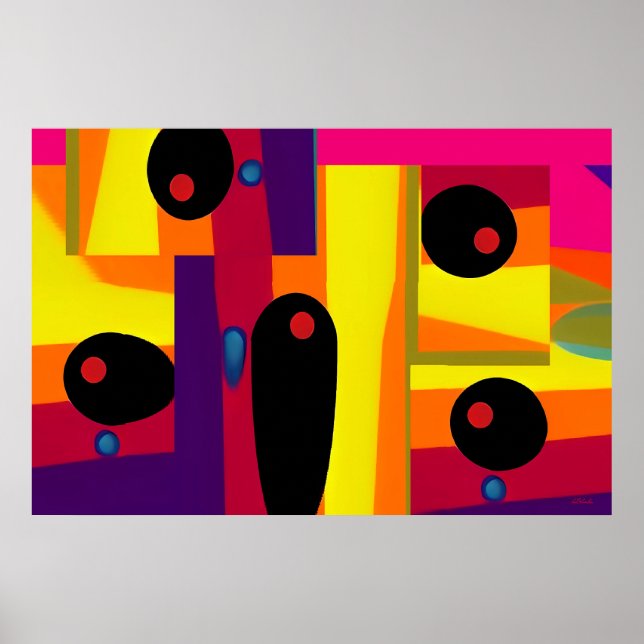 Poster Surrealismo do Abstrato de Blobula Ken Gage (Frente)