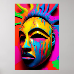 Poster Surrealista do rosto Ken Gage